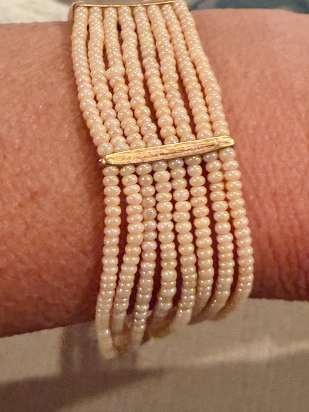Bundle of 4 vintage Napier jewelry items beads, pearls, seed beads, gold metal - Picture 9 of 9